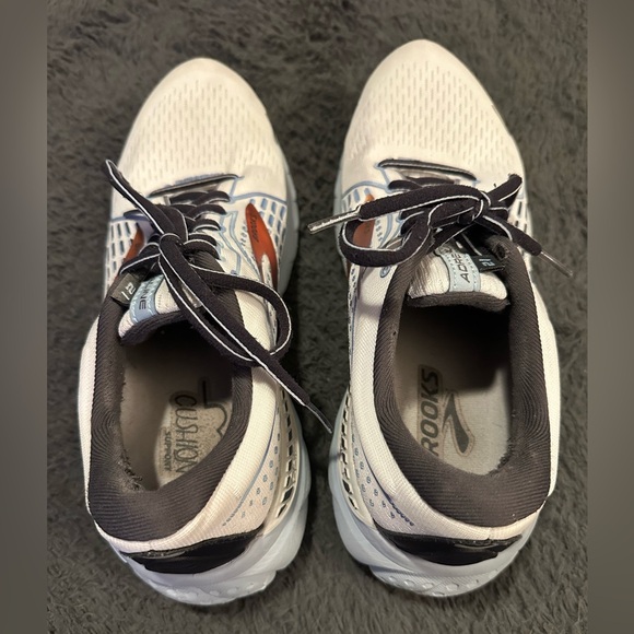Brooks Women's Adrenaline GTS 21 running shoes White/Alloy/Light Blue Size 10 - Picture 2 of 14